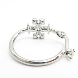 TORY BURCH スモール エレノア フープ ピアス シグネチャー ロゴ 138067 シルバーカラー
