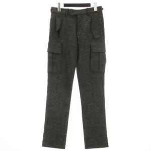 ツイード パンツ ヘリンボーン ウール イタリア製 グレー系 44
