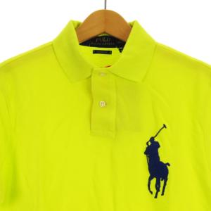 POLO RALPH LAUREN タグ付き ポロシャツ 半袖 ビッグポニー 刺繍 コットン イエロー S