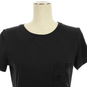 HERMES 22AW Tシャツ カットソー 半袖 フランス製 コットン ブラック 38 AA