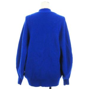 Diagram GRACE CONTINENTAL フェイクパール 畦編み カーディガン ニット 0322453193 ブルー 36