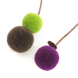 HERMES ポンポン バックチャーム ブラウン パープル グリーン 