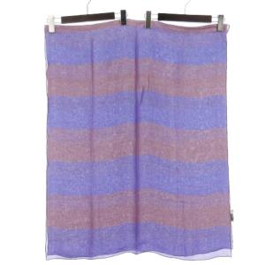 マルジェラ期 スカーフ ストール シルク フランス製 バイカラー パープル系 ECS