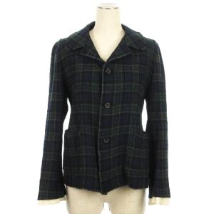 縮絨ウール ジャケット チェック TJ-J020 AD2012 グリーン系 M