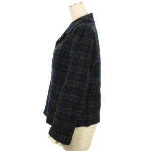 Tao 縮絨ウール ジャケット チェック TJ-J020 AD2012 グリーン系 M