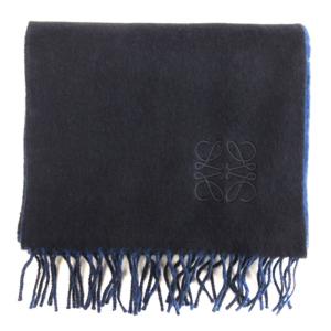 LOEWE WINDOW SCARF アナグラム マフラー ブルー ネイビー