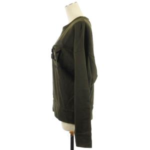 N°21 ロゴ トレーナー スウェット 裏毛 カーキ 36