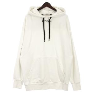 PALM ANGELS パーカープルオーバー アーチロゴ 裏起毛 ホワイト M