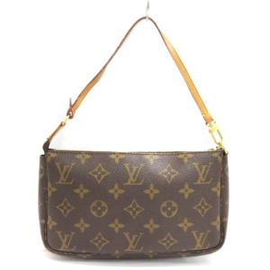 LOUIS VUITTON モノグラム ポシェット アクセソワール ハンドバッグ M51980 ブラウン