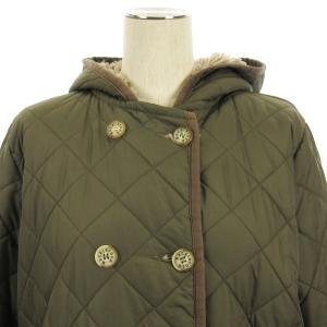 MACKINTOSH 裏ボア キルティング コート ロング 中綿 フーディ カーキ 38 ECS