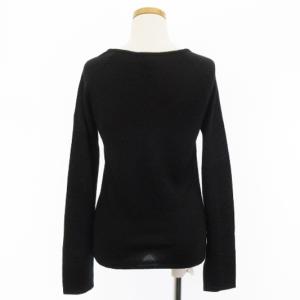 EMPORIO ARMANI EA7 ニット セーター 長袖 Vネック プルオーバー ウール混 黒 ブラック XS トップス ECS