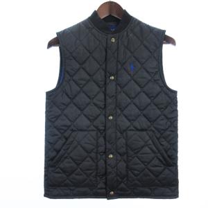 中綿 キルティング ベスト ダークネイビー L