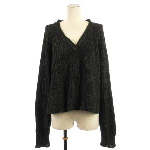 22SS Multiply ニット カーディガン シルク リネン混 22080500710010 ブラック系 F