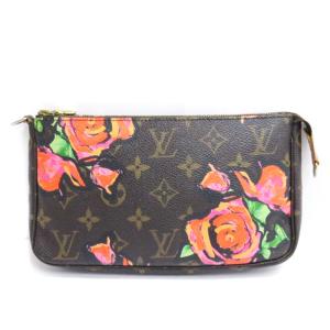 LOUIS VUITTON モノグラム ローズポシェット アクセソワール ショルダーバッグ ポーチ M48615 ブラウン