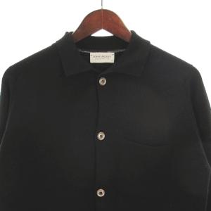 JOHN SMEDLEY ニット ジャケット カーディガン ウール 英国製 ブラック S
