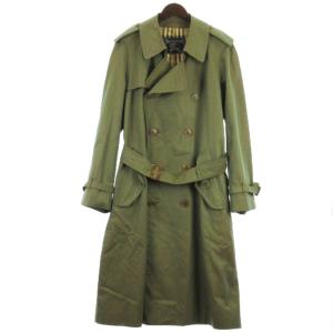 ヴィンテージ 90’s トレンチ コート 裏ノバチェック カーキ