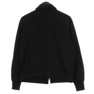 DIESEL スウェット ジャケット ブルゾン メッシュ 切替 裏毛 ブラック XS