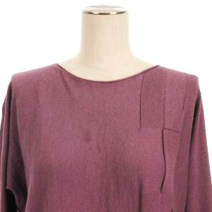 JURGEN LEHL ニット カットソー コットン カシミヤ混 パープル系 M ECS