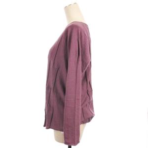 JURGEN LEHL ニット カットソー コットン カシミヤ混 パープル系 M ECS