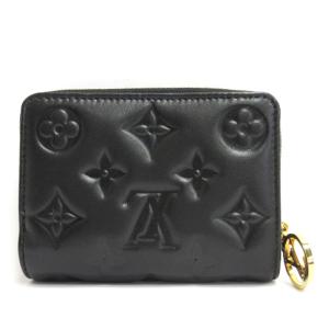 LOUIS VUITTON モノグラム ポルトフォイユ ルー 二つ折り 財布 M81599 ラムレザー ノワール