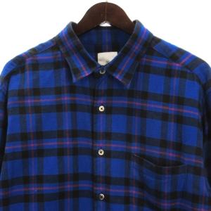 uniform experiment LINE FLANNEL BIG REGULAR COLLAR SHIRT フランネル チェック シャツ 長袖 UE-212035
