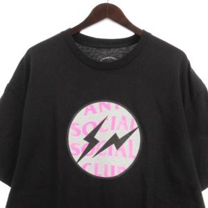 fragment design × Anti Social Social Club Tシャツ カットソー 半袖 プリント USA製 ブラック XL
