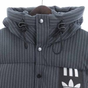adidas ダウンジャケット ストライプ bk4572 グレー L