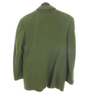 LANVIN テーラード ジャケット シングル 背抜き ウール グリーン 37