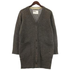 ニット カーディガン ウール ブラウン系 1