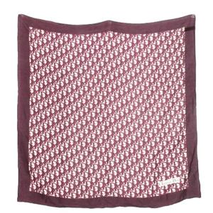 トロッター柄 スカーフ ショール シルク ボルドー系