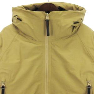 ダウン ナイロン ジャケット フーディ ジップアップ HOE12070 ベージュ