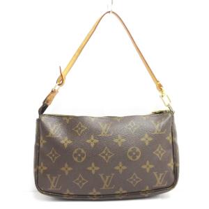 LOUIS VUITTON M51980 モノグラム ポシェット アクセソワール ハンドバッグ ブラウン
