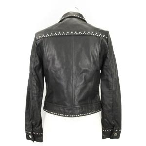 Diagram ラムレザー ジャケット スタッズ 36 ブラック 240620E