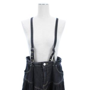 M'S GRACY 22SS デニム ティアード スカート ロング JY-217124 ブラック 40