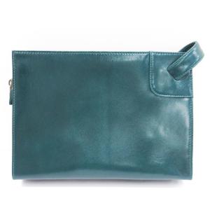 KENZO セカンドバッグ クラッチバッグ レザー グリーン