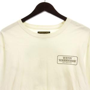 NEIGHBORHOOD × バートン BURTON 飛行機 プリント Tシャツ カットソー 長袖 コットン ホワイト M