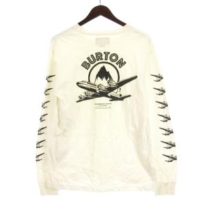 NEIGHBORHOOD × バートン BURTON 飛行機 プリント Tシャツ カットソー 長袖 コットン ホワイト M