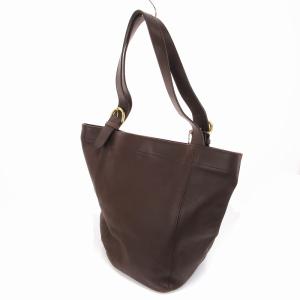 COACH トートバッグ レザー マグネット開閉 ブランドタグ 茶 ブラウン