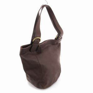 COACH トートバッグ レザー マグネット開閉 ブランドタグ 茶 ブラウン