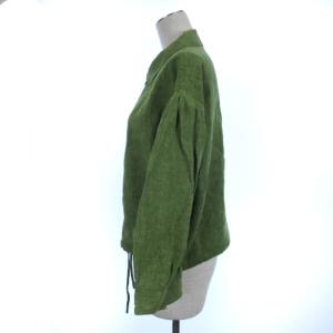 CIVIDINI リネン ジャケット ジップアップ 緑 グリーン 40 L