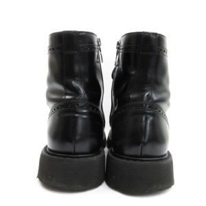 PRADA ウィングチップ ジップアップ ブーツ ブラック 9.5 28.5cm