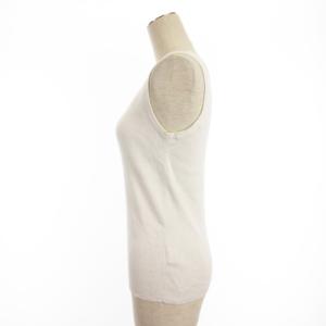 EVERYDAY I LIKE Suvin Rib タンクトップ ノースリーブ 無地 コットン混 白 ホワイト トップス