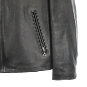 Schott 641 ステアハイド シングル ライダースジャケット ブラック 40