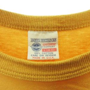 BUZZ RICKSON’S peanuts SNOOPY スヌーピー プリント Tシャツ 半袖 オレンジ L 240704E