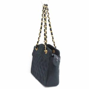 CHANEL ヴィンテージ マトラッセ ハンドバッグ チェーン 1番台 ゴールド金具 ブラック