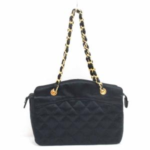 CHANEL ヴィンテージ マトラッセ ハンドバッグ チェーン 1番台 ゴールド金具 ブラック