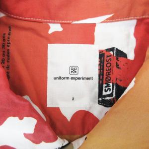uniform experiment 総柄 半袖 シャツ 2 ホワイト系 240726E