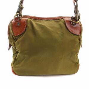 Felisi ショルダーバッグ  ロゴ レザー カーキ 茶 ブラウン