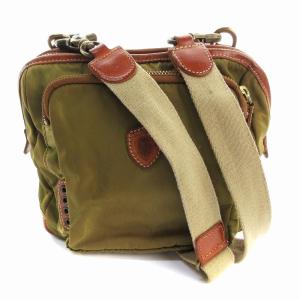 Felisi ショルダーバッグ  ロゴ レザー カーキ 茶 ブラウン