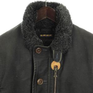 BLUE BLUE JAPAN N-1 デッキジャケット フェイクファー ジップアップ グレー系 1